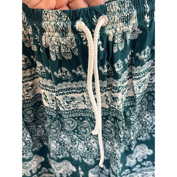 Women's Harem Pants,‎ Elephant Design, Pockets, Elastic Waist Drawstring, Sz Med - Picture 4 of 7
